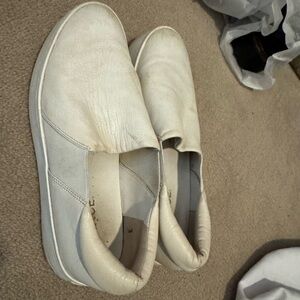 Vince White Slip-On Sneakers